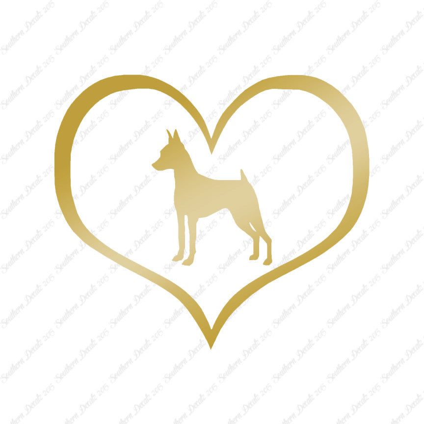 Miniature Pinscher Dog Heart Love