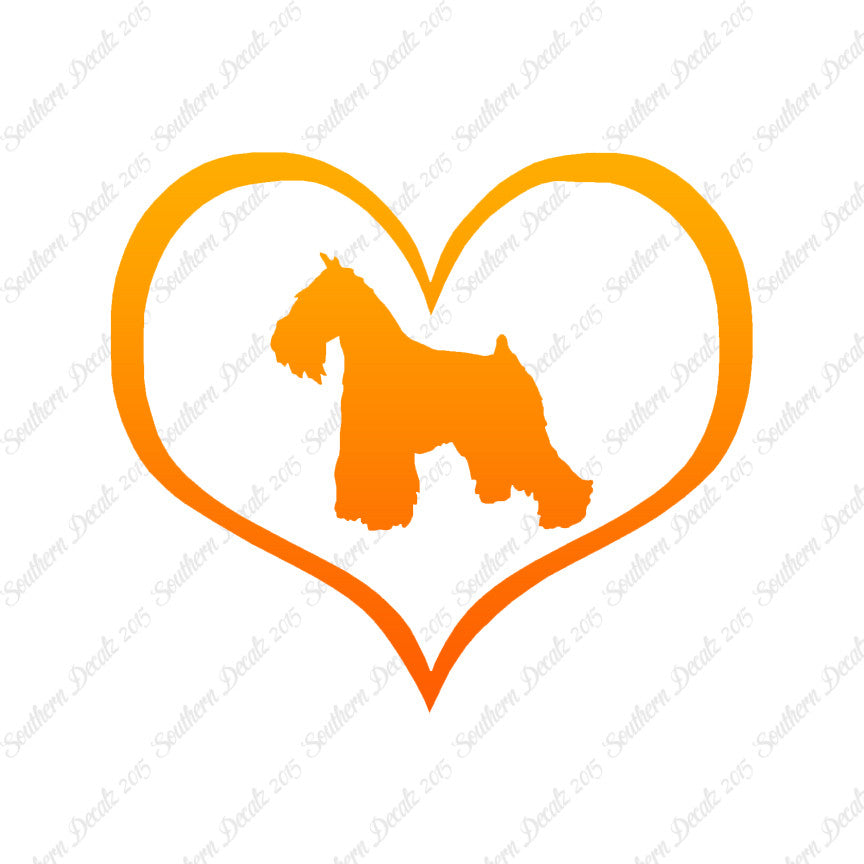 Miniature Schnauzer Dog Heart Love