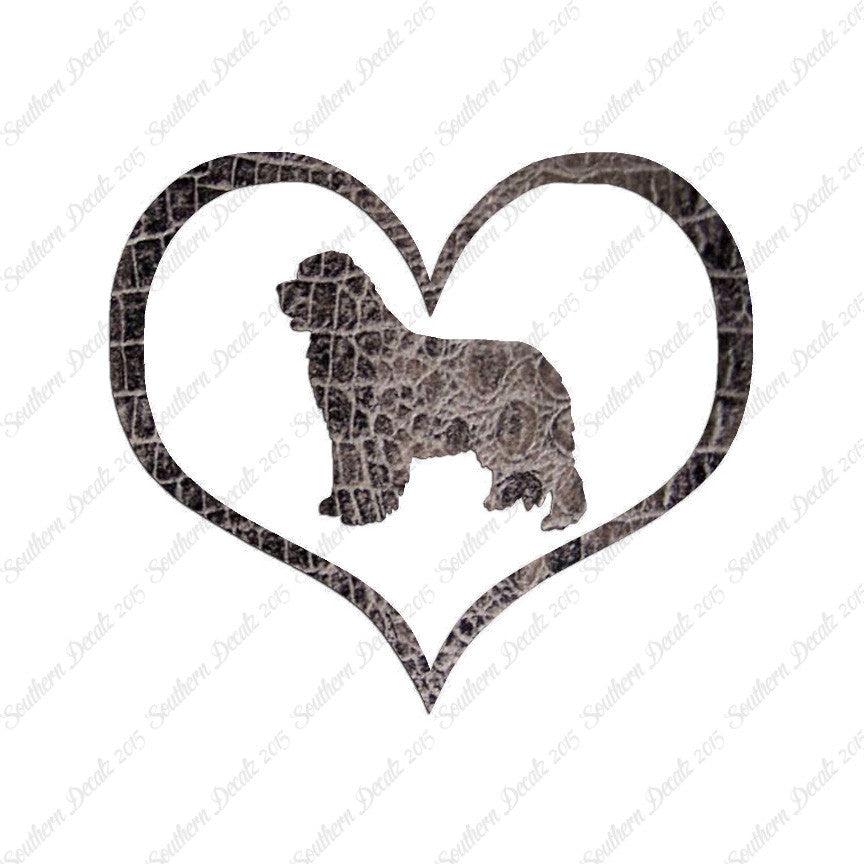 Newfoundland Dog Heart Love