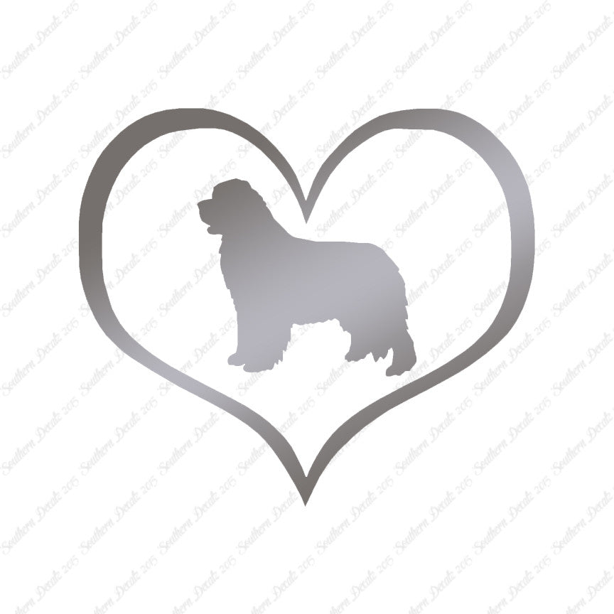 Newfoundland Dog Heart Love