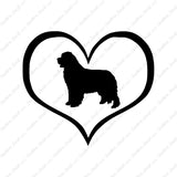 Newfoundland Dog Heart Love