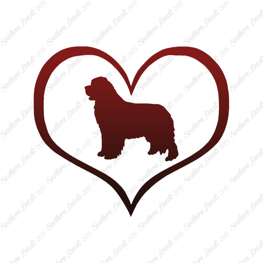 Newfoundland Dog Heart Love