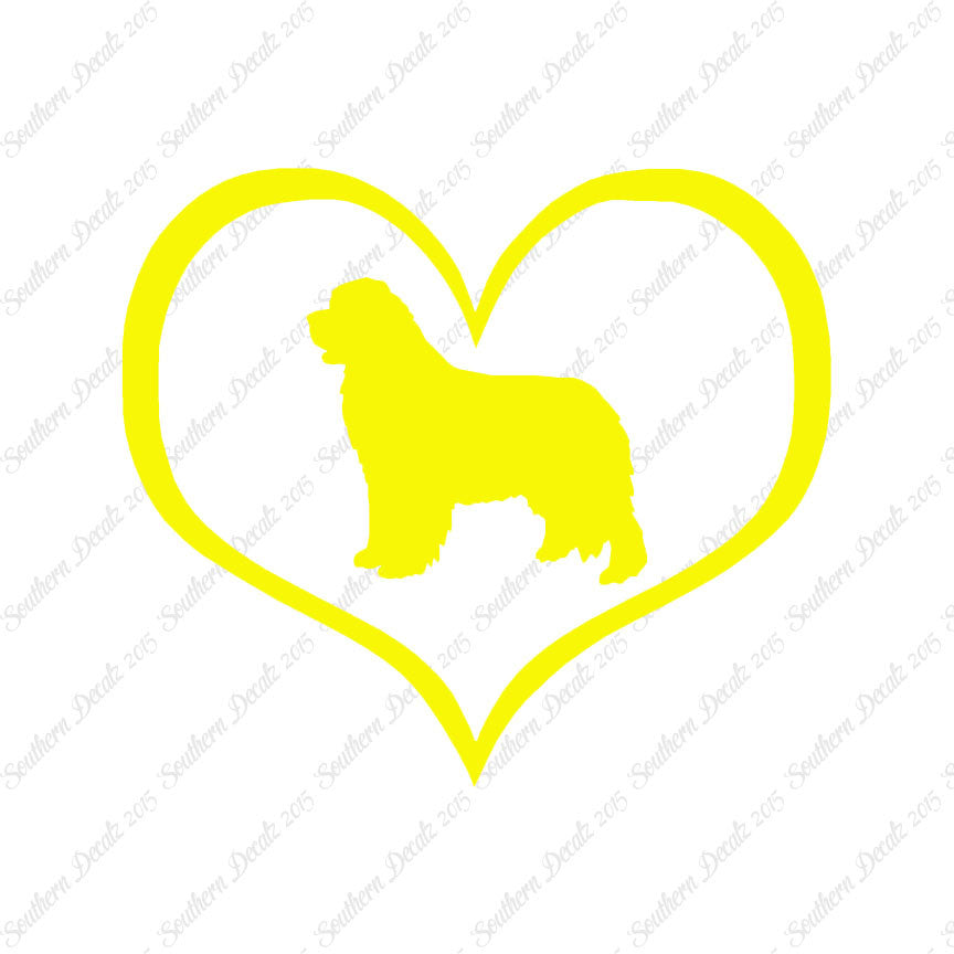 Newfoundland Dog Heart Love