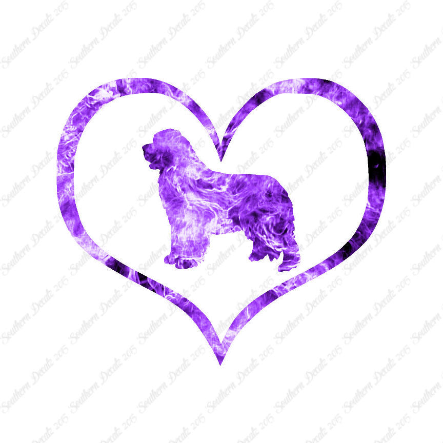 Newfoundland Dog Heart Love