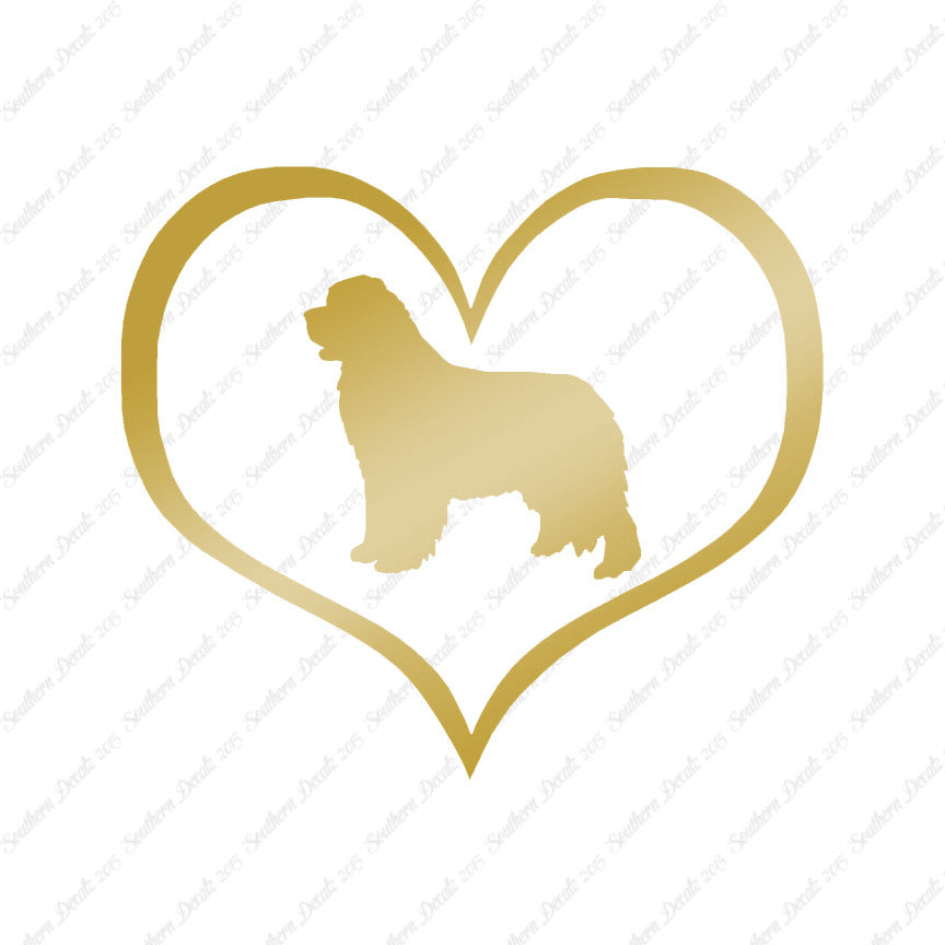 Newfoundland Dog Heart Love