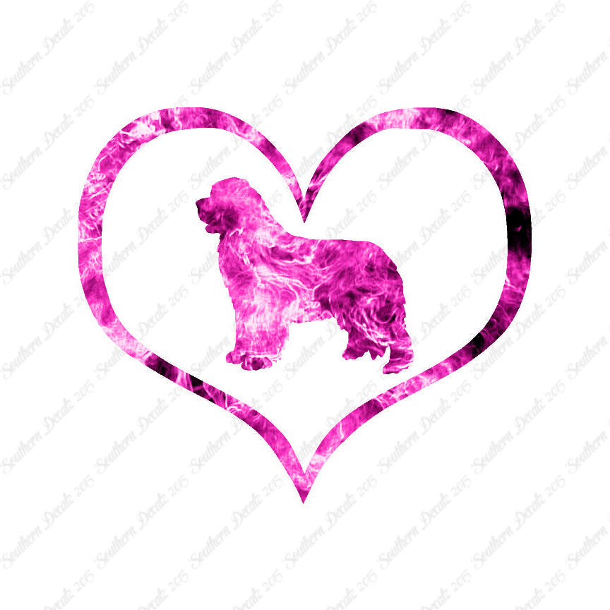 Newfoundland Dog Heart Love
