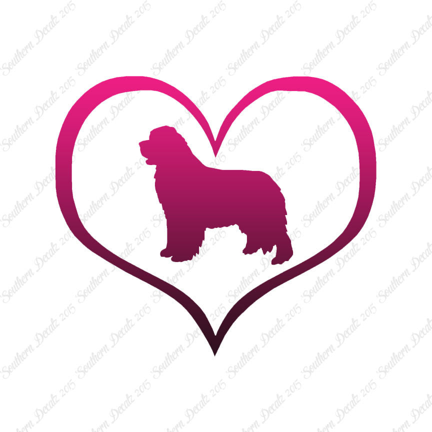 Newfoundland Dog Heart Love