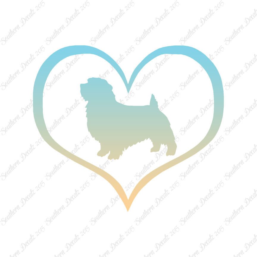 Norfolk Terrier Dog Heart Love