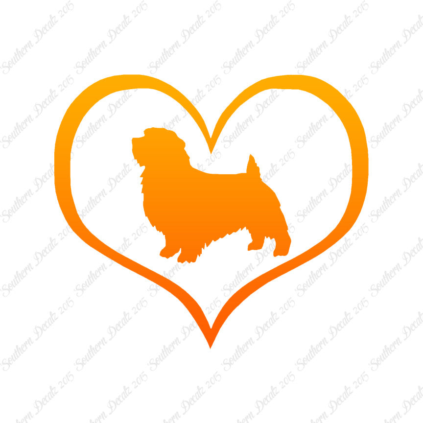 Norfolk Terrier Dog Heart Love