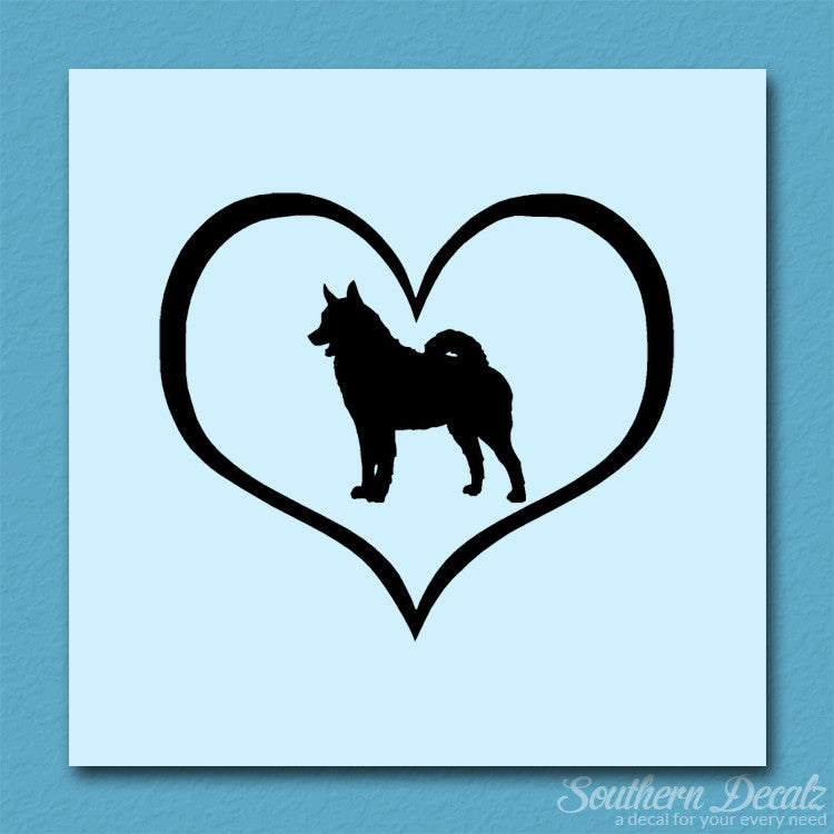 Norwegian Elkhound Dog Heart Love