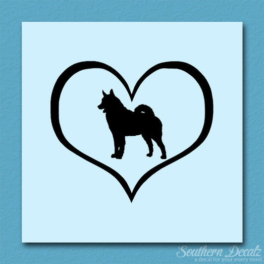 Norwegian Elkhound Dog Heart Love