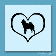 Norwegian Elkhound Dog Heart Love