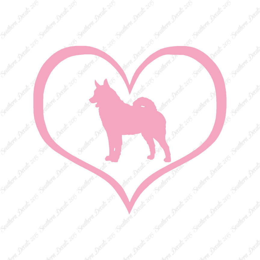 Norwegian Elkhound Dog Heart Love