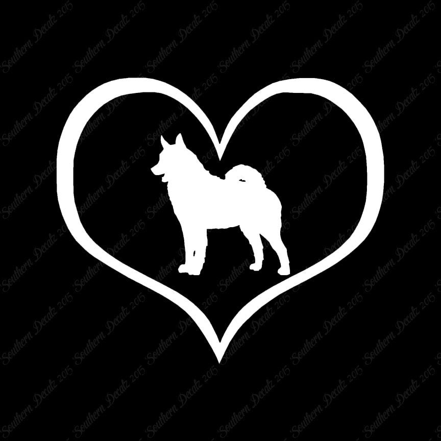 Norwegian Elkhound Dog Heart Love