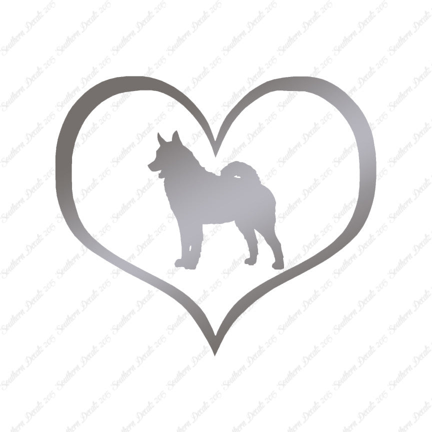 Norwegian Elkhound Dog Heart Love