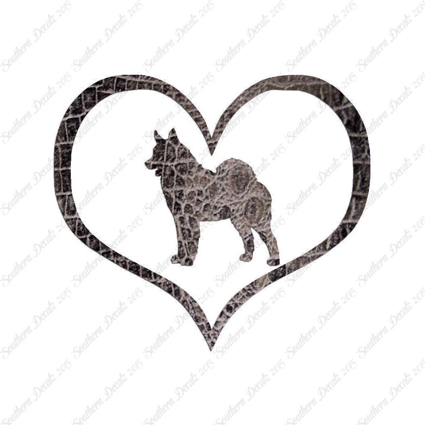 Norwegian Elkhound Dog Heart Love