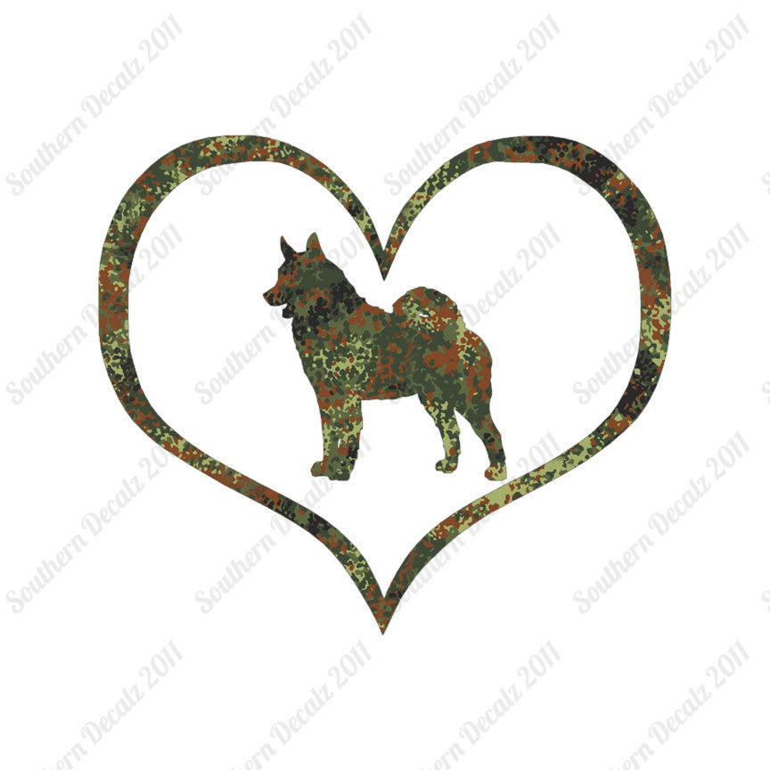 Norwegian Elkhound Dog Heart Love