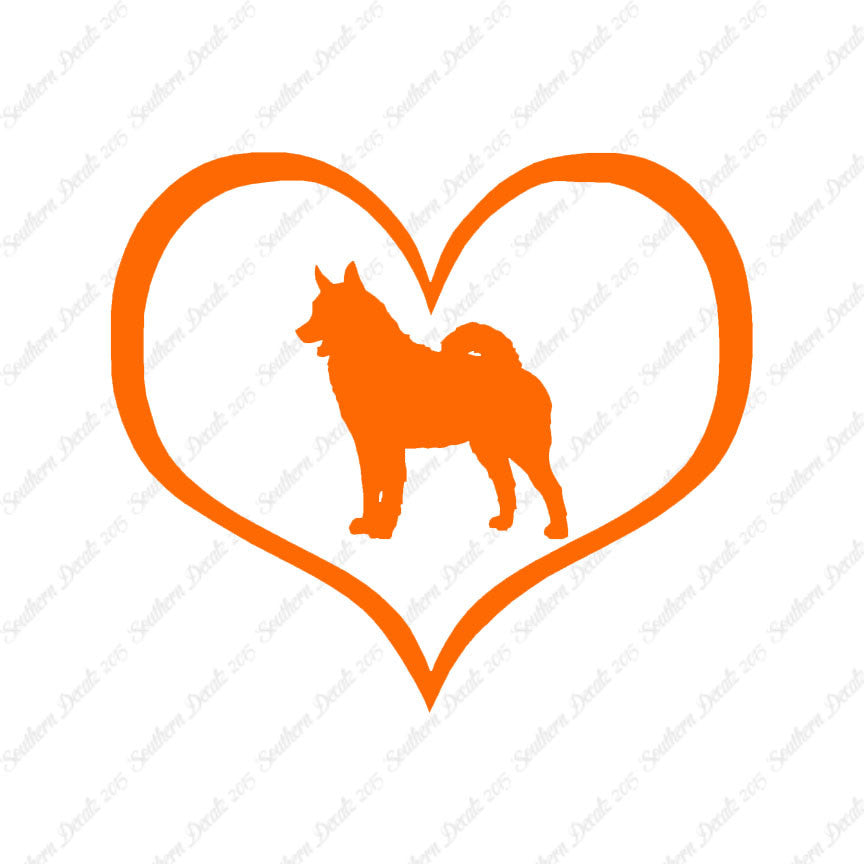 Norwegian Elkhound Dog Heart Love