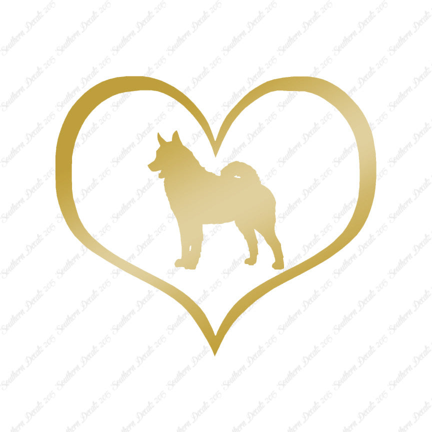 Norwegian Elkhound Dog Heart Love