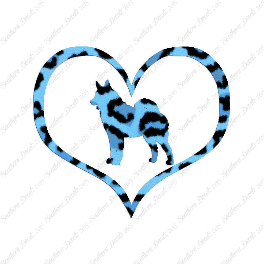 Norwegian Elkhound Dog Heart Love