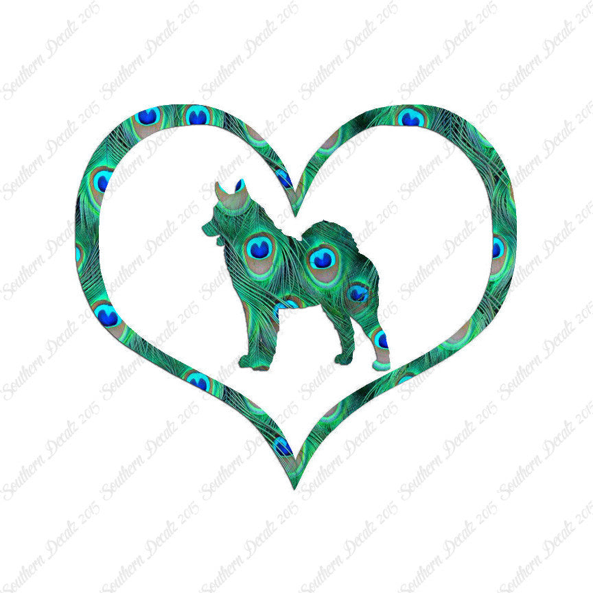 Norwegian Elkhound Dog Heart Love