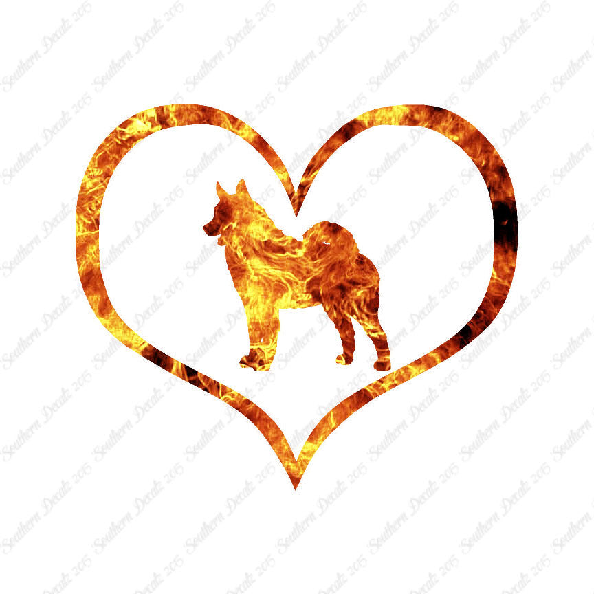 Norwegian Elkhound Dog Heart Love