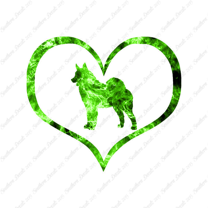 Norwegian Elkhound Dog Heart Love
