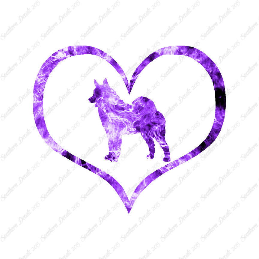 Norwegian Elkhound Dog Heart Love
