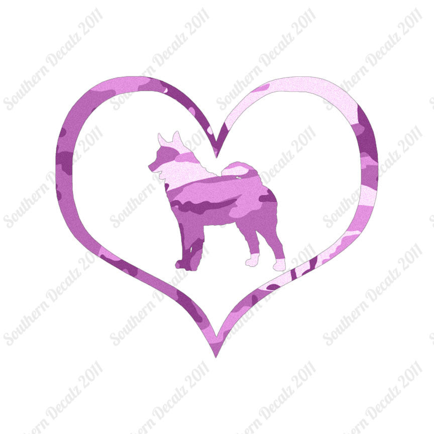 Norwegian Elkhound Dog Heart Love