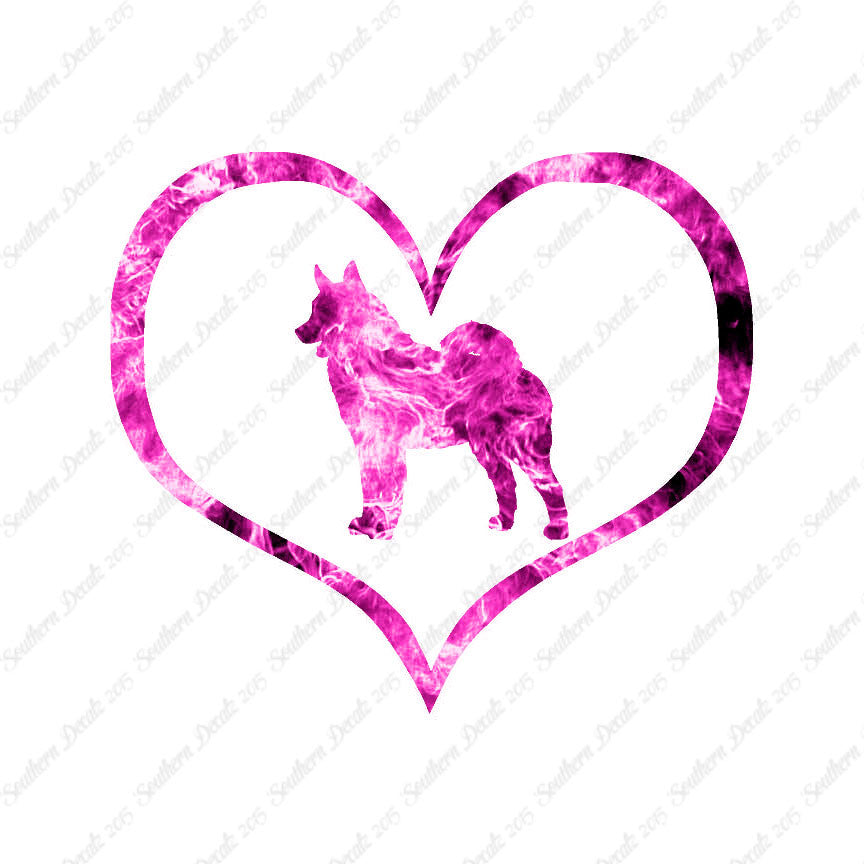 Norwegian Elkhound Dog Heart Love