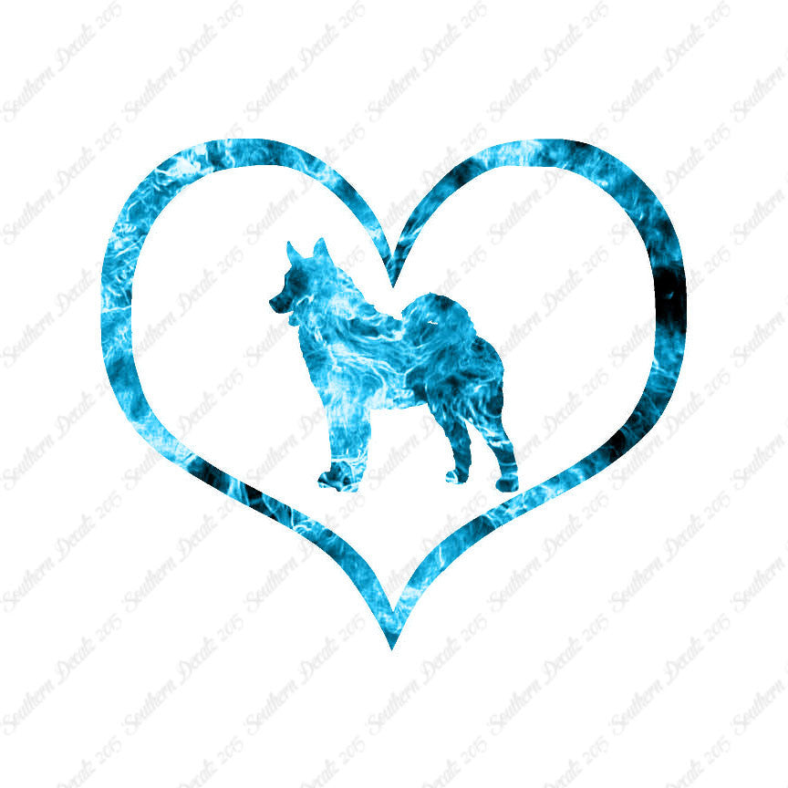 Norwegian Elkhound Dog Heart Love