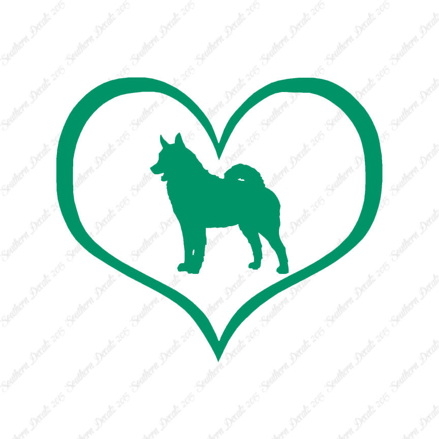 Norwegian Elkhound Dog Heart Love