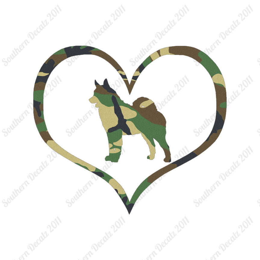 Norwegian Elkhound Dog Heart Love