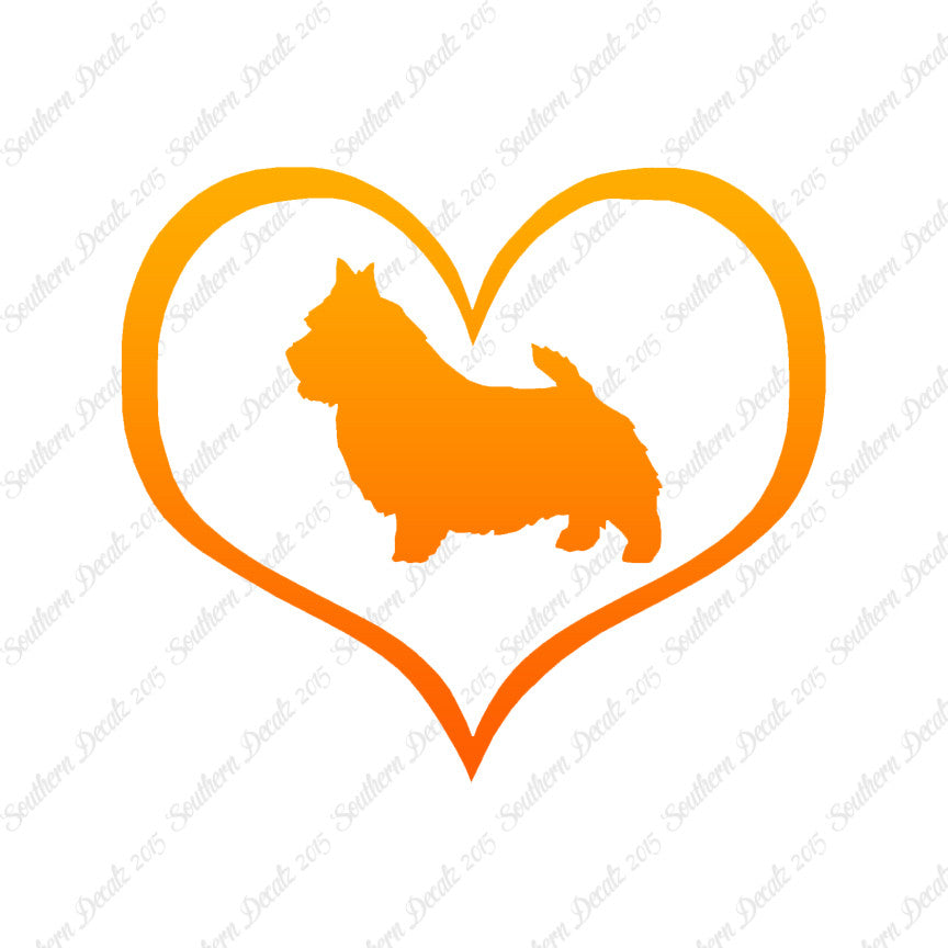 Norwich Terrier Dog Heart Love