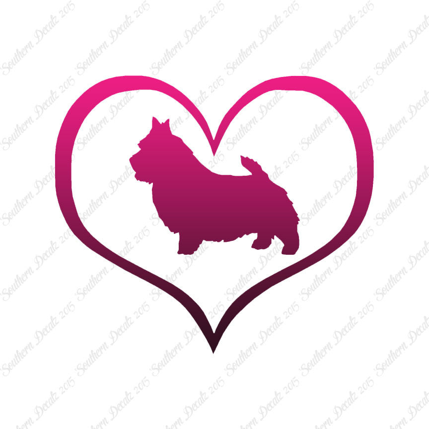 Norwich Terrier Dog Heart Love