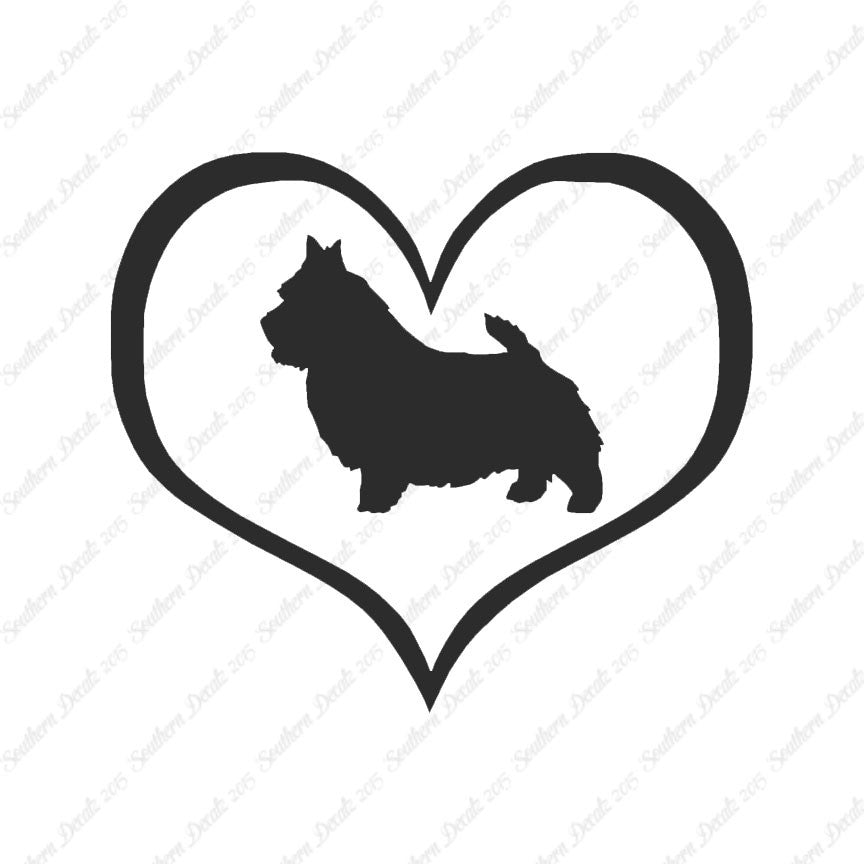 Norwich Terrier Dog Heart Love