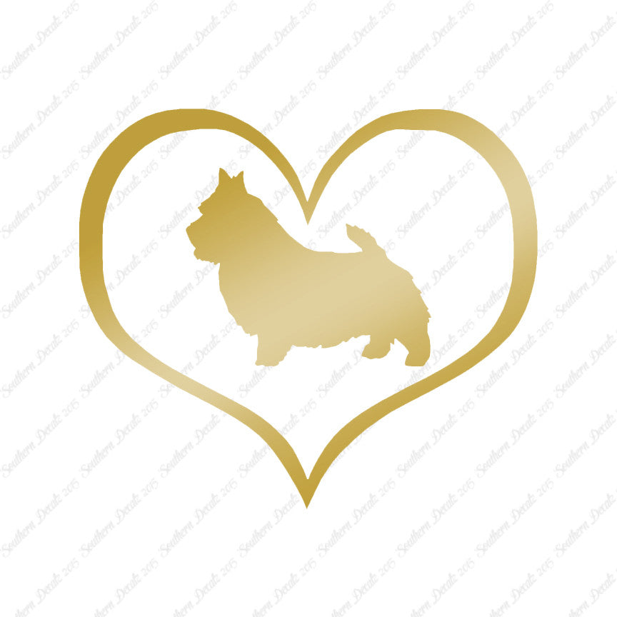Norwich Terrier Dog Heart Love