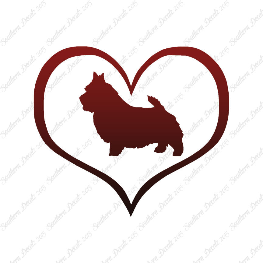 Norwich Terrier Dog Heart Love