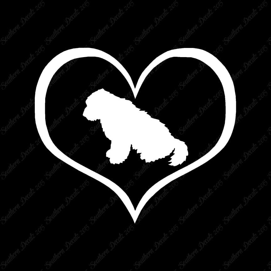 Old English Sheepdog Dog Heart Love