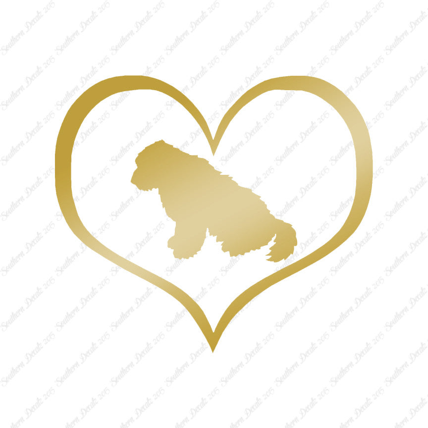 Old English Sheepdog Dog Heart Love