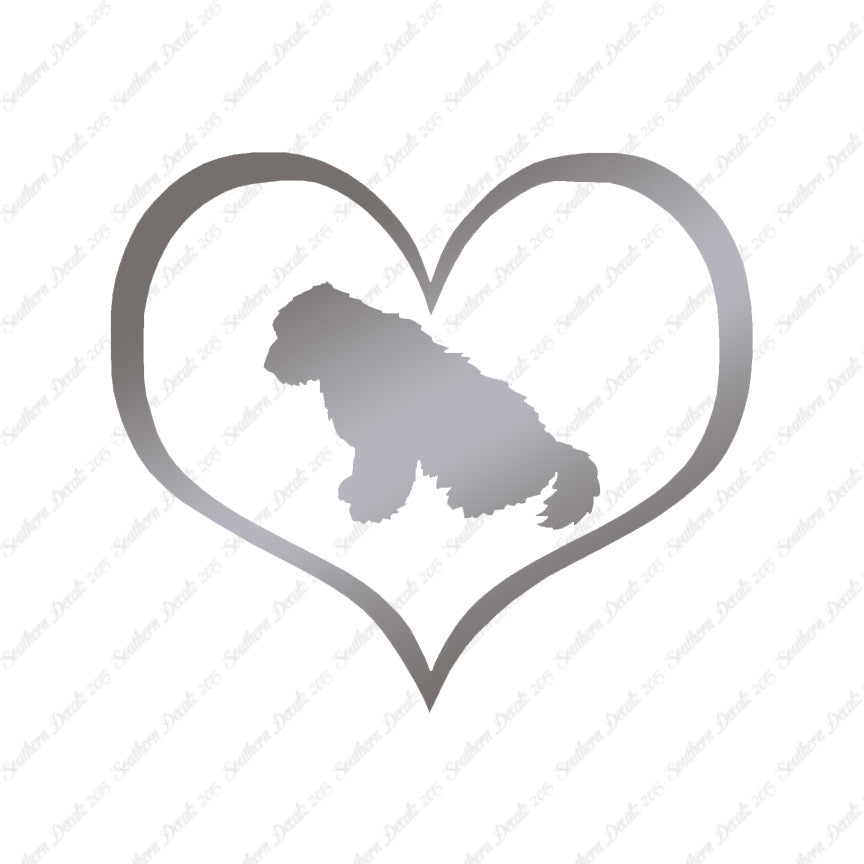 Old English Sheepdog Dog Heart Love