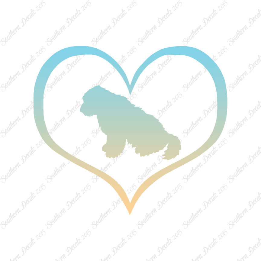 Old English Sheepdog Dog Heart Love