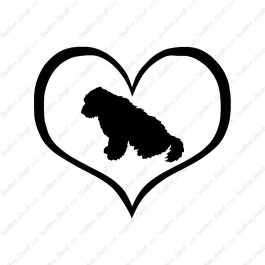 Old English Sheepdog Dog Heart Love