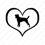 Parson Russell Terrier Dog Heart Love