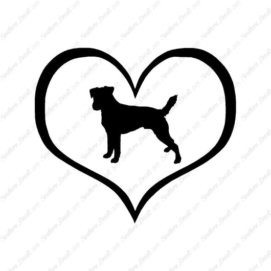 Parson Russell Terrier Dog Heart Love