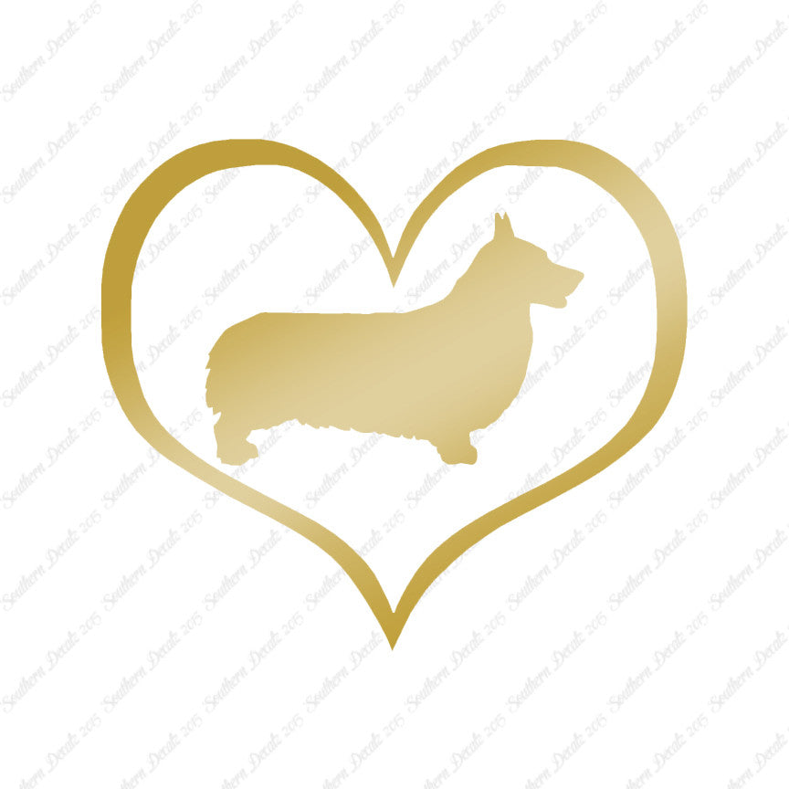 Pembroke Welsh Corgi Dog Heart Love