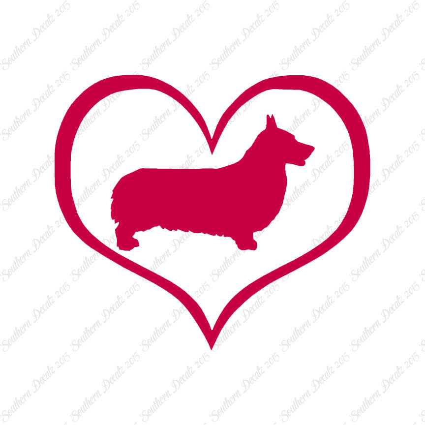 Pembroke Welsh Corgi Dog Heart Love