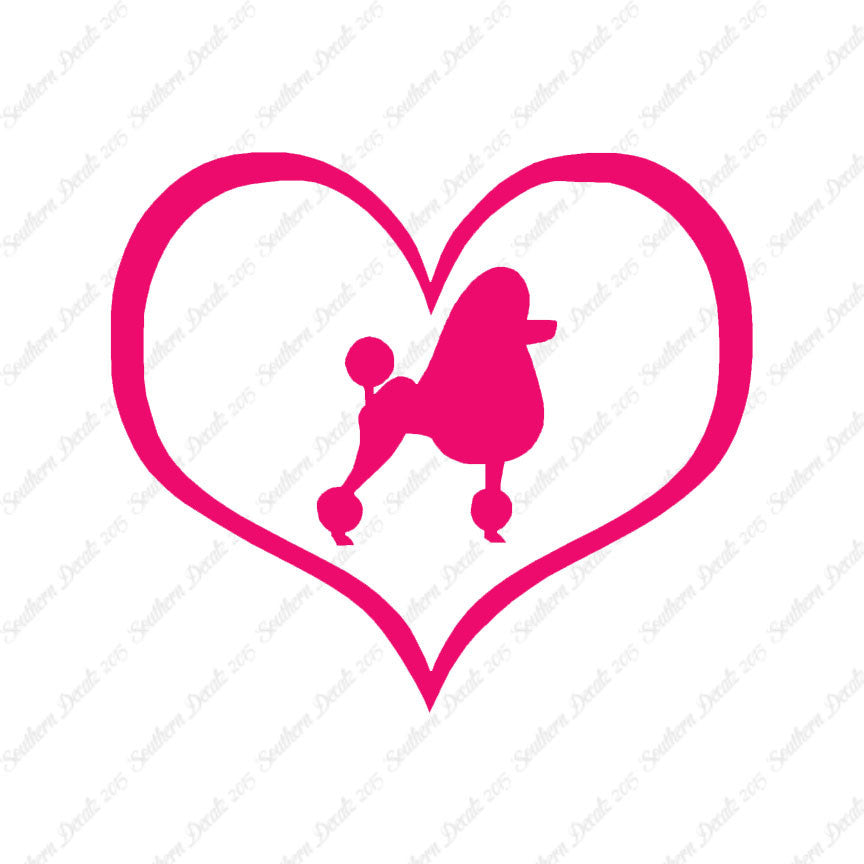 Poodle Dog Heart Love
