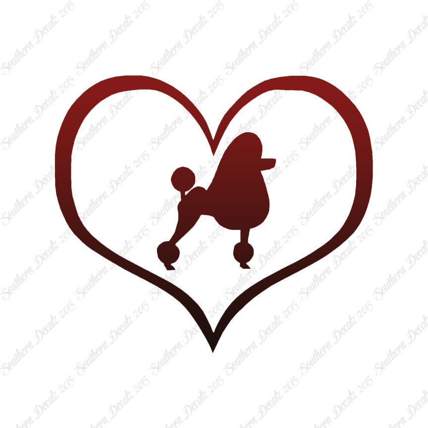 Poodle Dog Heart Love