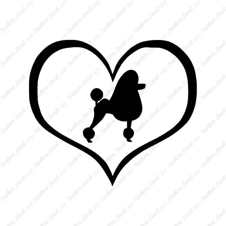 Poodle Dog Heart Love